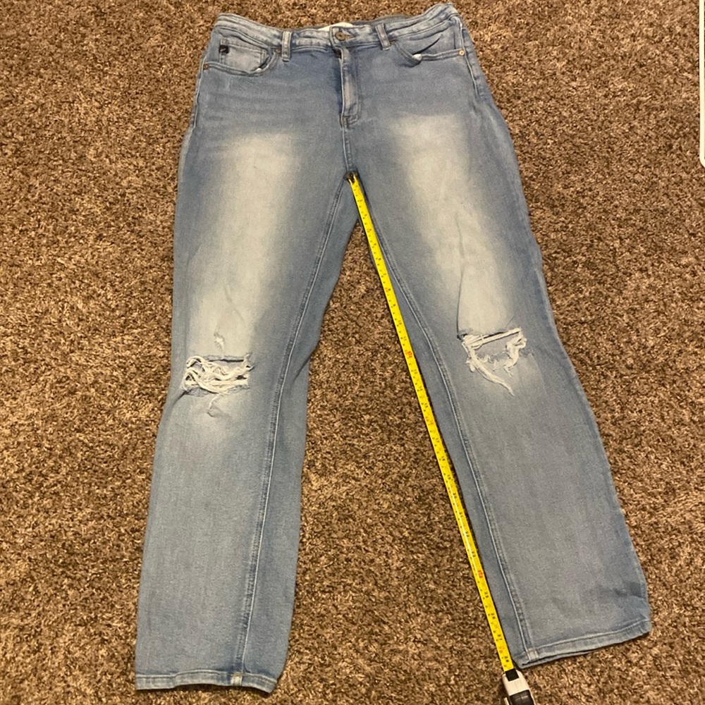 Kancan 15/31 Straight Jeans Distressed Light/Medium Wash